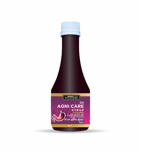 Oham Shoham Ayurveda’S OS AGNI CARE SYRUP For indigestion, constipation and stomach ache.