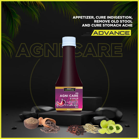 Oham Shoham Ayurveda’S OS AGNI CARE SYRUP For indigestion, constipation and stomach ache.