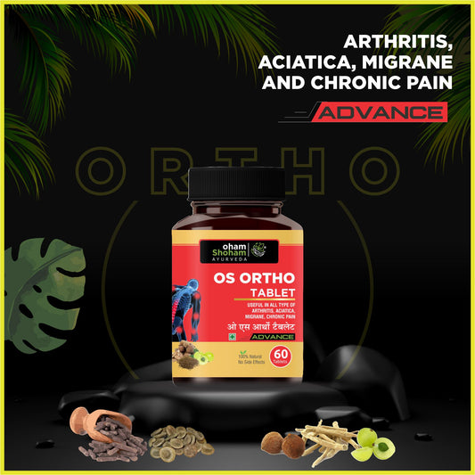 Oham Shoham Ayurveda’S OS ORTHO TABLET For Arthritis, Asiatica, Migraine and other chronic pain.