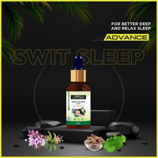 OHAMSHOHAM AYURVEDA'S SWIT SLEEP DROPS GERENTED RESULD FOR STRESS FREE FASTER SLEEP AND DEEP SLEEPFASTER SLEEP