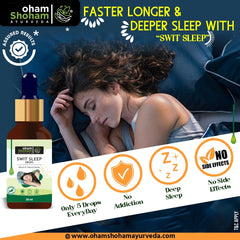 OHAMSHOHAM AYURVEDA'S SWIT SLEEP DROPS GERENTED RESULD FOR STRESS FREE FASTER SLEEP AND DEEP SLEEPFASTER SLEEP