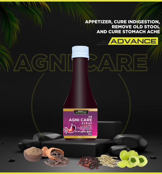Oham Shoham Ayurveda’S OS AGNI CARE SYRUP For indigestion, constipation and stomach ache.