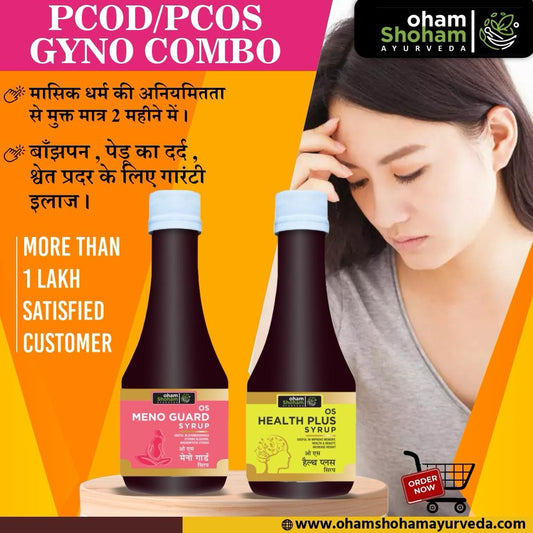 Oham Shoham Ayurveda’S OS MENO GAURD SYRUP For Dysmenorrhea,Uterine bleeding, Adenomyosis Uterus.
